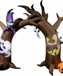 Joiedomi 10ft Halloween Inflatable Tree Archway With Skulls And Characters