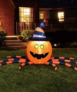 Joiedomi Inflatables Large Pumpkin Spider Inflatable (7 Ft)