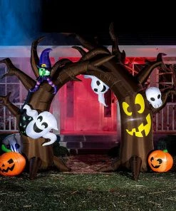 Joiedomi 10ft Halloween Inflatable Tree Archway With Skulls And Characters