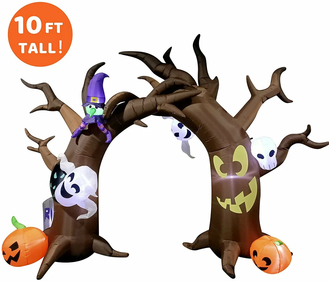 Joiedomi 10ft Halloween Inflatable Tree Archway With Skulls And Characters 4 Joiedomi 10ft Halloween Inflatable Tree Archway With Skulls And Characters