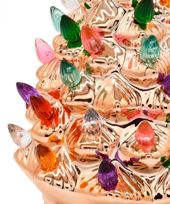 Joiedomi All Holiday Decor 9¡± Gold Ceramic Christmas Tree