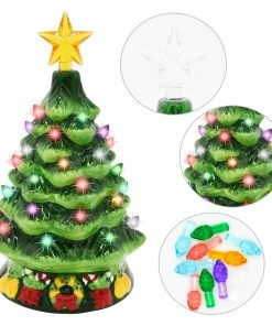 Joiedomi 7¡± Ceramic Christmas Tree With Candy Cane