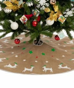 Joiedomi 36¡± Burlap Reindeer Tree Skirt