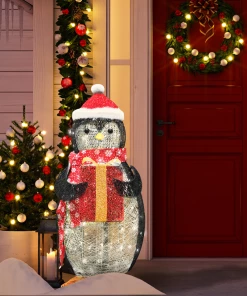 Joiedomi All Holiday Decor 3 Ft Cotton Penguin LED Yard Light