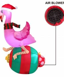 Joiedomi Christmas Large Flamingo On Ornament Inflatable (6 Ft) Inflatables 9 Joiedomi Christmas Large Flamingo On Ornament Inflatable (6 Ft) Inflatables