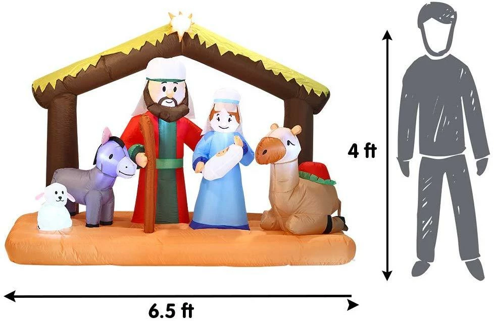 Joiedomi Large Nativity Scene Inflatable (6.5 Ft) 4 Joiedomi Large Nativity Scene Inflatable (6.5 Ft)
