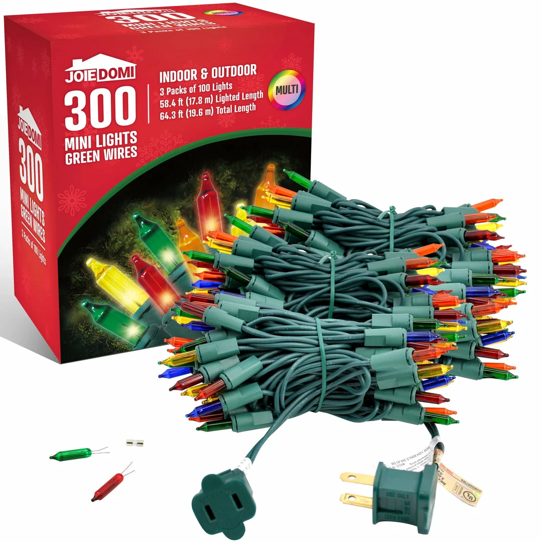 Joiedomi 3 Set Of 100-Count Multi Color Christmas Lights 1 Joiedomi 3 Set Of 100-Count Multi Color Christmas Lights