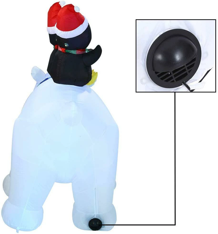 Joiedomi Inflatables Large Holiday Animated Polar Bear Inflatable (6.5 Ft) 5 Joiedomi Inflatables Large Holiday Animated Polar Bear Inflatable (6.5 Ft)