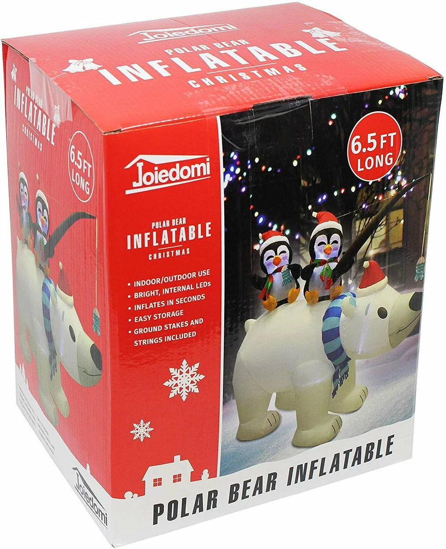 Joiedomi Inflatables Large Holiday Animated Polar Bear Inflatable (6.5 Ft) 7 Joiedomi Inflatables Large Holiday Animated Polar Bear Inflatable (6.5 Ft)