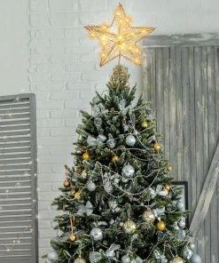 Joiedomi Christmas Tree Toppers, Gold Star Tree Topper Lighted With Warm White LED Lights 13 Joiedomi Christmas Tree Toppers, Gold Star Tree Topper Lighted With Warm White LED Lights