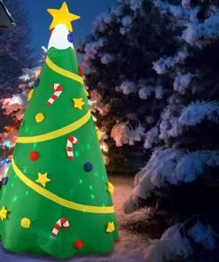 Joiedomi Jumbo Christmas Tree With Lights Inflatable (8 Ft) Inflatables