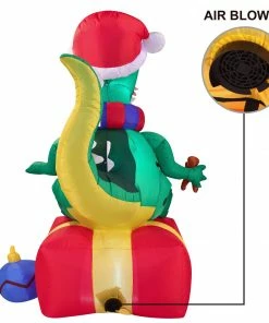 Joiedomi Large Dinosaur Sitting On A Gift Box Inflatable (6 Ft) Inflatables 8 Joiedomi Large Dinosaur Sitting On A Gift Box Inflatable (6 Ft) Inflatables