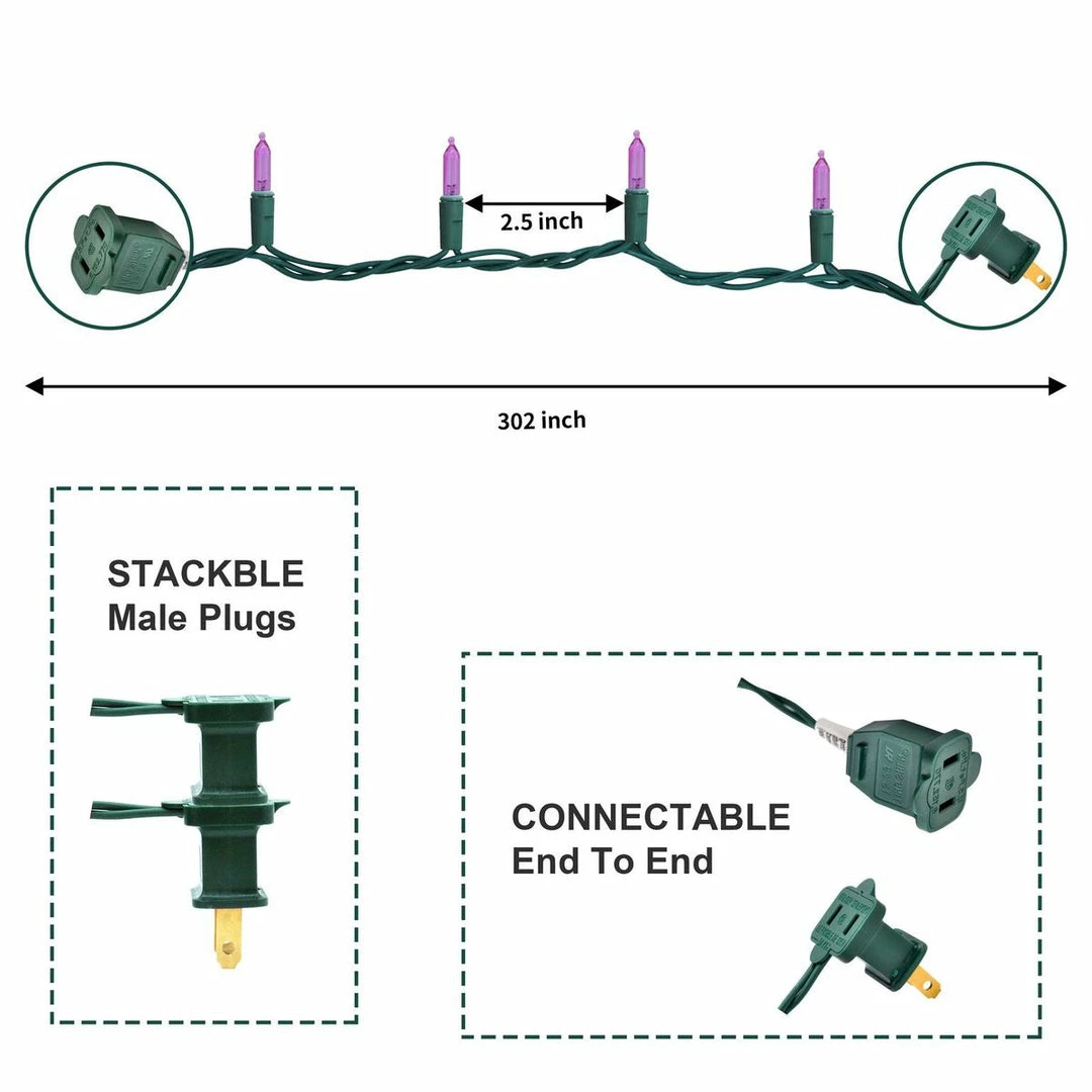 Joiedomi 100-count Purple LED Green Wire Lights All Holiday Decor 4 Joiedomi 100-count Purple LED Green Wire Lights All Holiday Decor