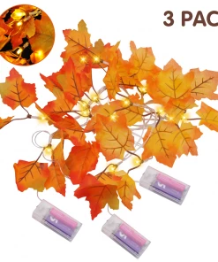 Joiedomi Jumbo Maple Leaves String Lights (3 Pack) All Holiday Decor
