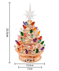 Joiedomi All Holiday Decor 9¡± Gold Ceramic Christmas Tree