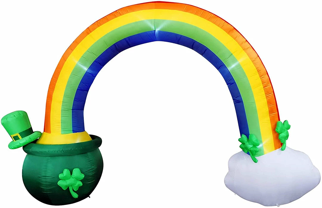 Joiedomi Giant St Patricks Day Rainbow Arch Inflatable With LED Light Build (10 Ft) Inflatables 1 Joiedomi Giant St Patricks Day Rainbow Arch Inflatable With LED Light Build (10 Ft) Inflatables