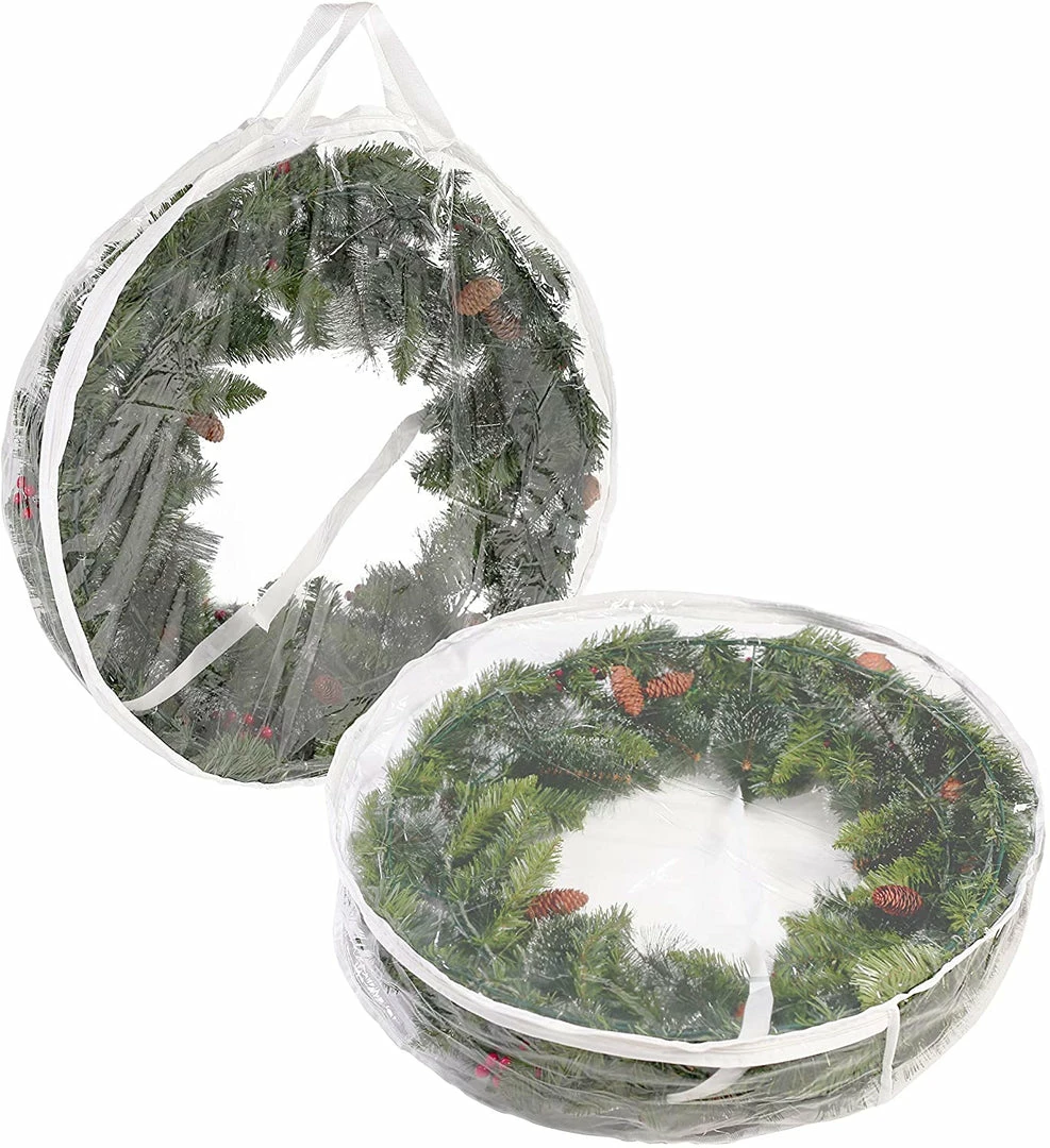 Joiedomi Organizer & Storage Clear Christmas Wreath Storage Container,2 Pack 1 Joiedomi Organizer & Storage Clear Christmas Wreath Storage Container,2 Pack