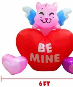 Joiedomi Tall Kitty On Hearts Valentine Inflatable (5ft)