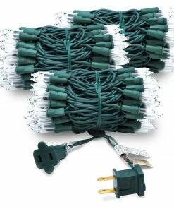 Joiedomi 3 Set Of 100-Count Clear Green Wire Christmas Lights 9 Joiedomi 3 Set Of 100-Count Clear Green Wire Christmas Lights