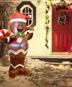 Joiedomi Tall Gingerbread Man Inflatable (5 Ft)