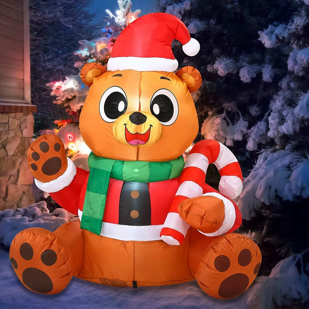 Joiedomi Christmas Tall Holiday Teddy Bear Inflatable (5 Ft) 2 Joiedomi Christmas Tall Holiday Teddy Bear Inflatable (5 Ft)