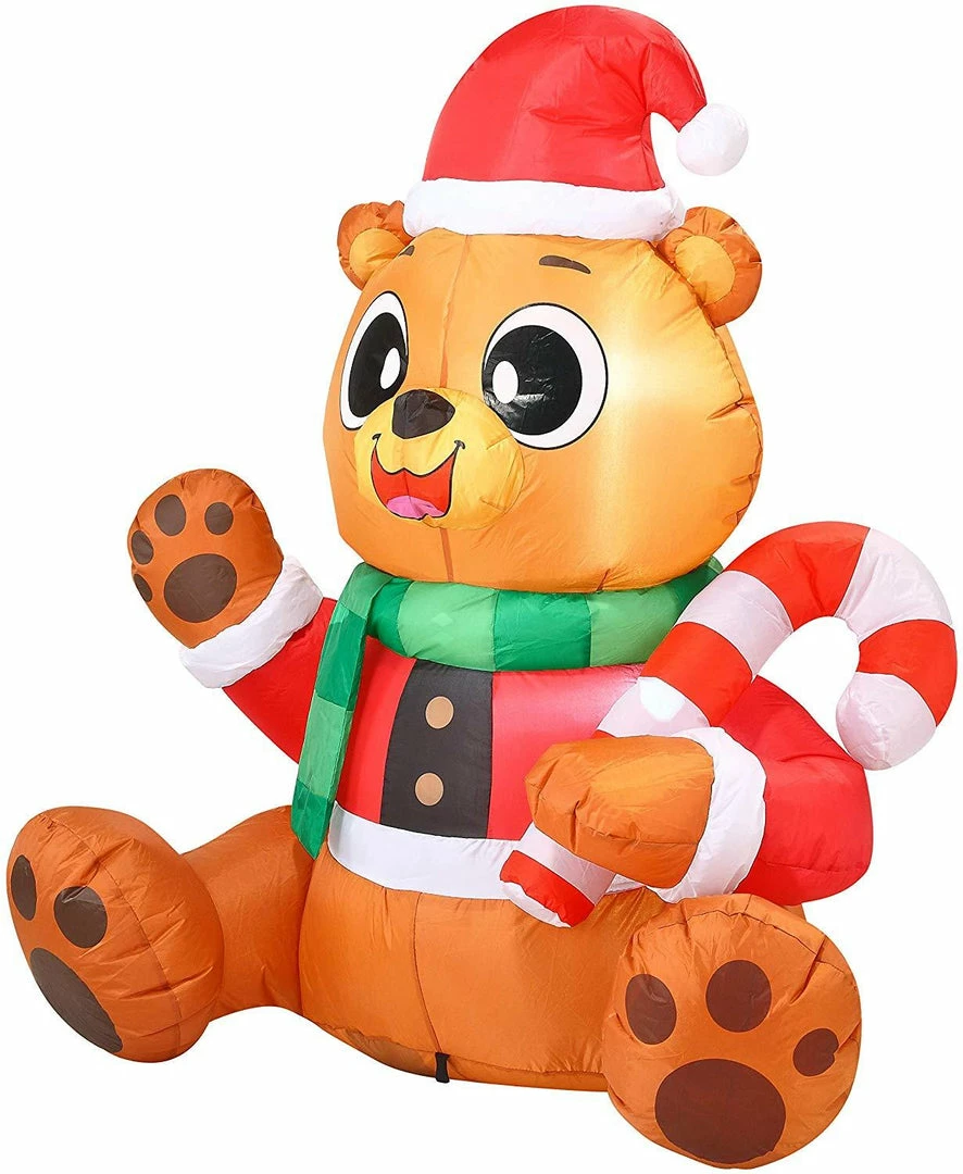 Joiedomi Christmas Tall Holiday Teddy Bear Inflatable (5 Ft) 3 Joiedomi Christmas Tall Holiday Teddy Bear Inflatable (5 Ft)