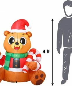 Joiedomi Christmas Tall Holiday Teddy Bear Inflatable (5 Ft) 9 Joiedomi Christmas Tall Holiday Teddy Bear Inflatable (5 Ft)