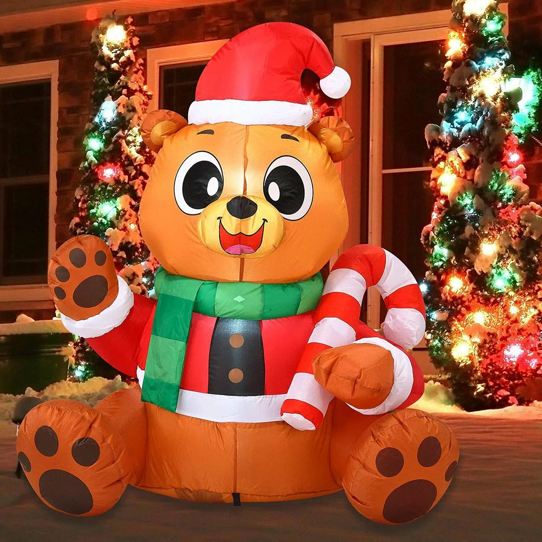Joiedomi Christmas Tall Holiday Teddy Bear Inflatable (5 Ft) 1 Joiedomi Christmas Tall Holiday Teddy Bear Inflatable (5 Ft)