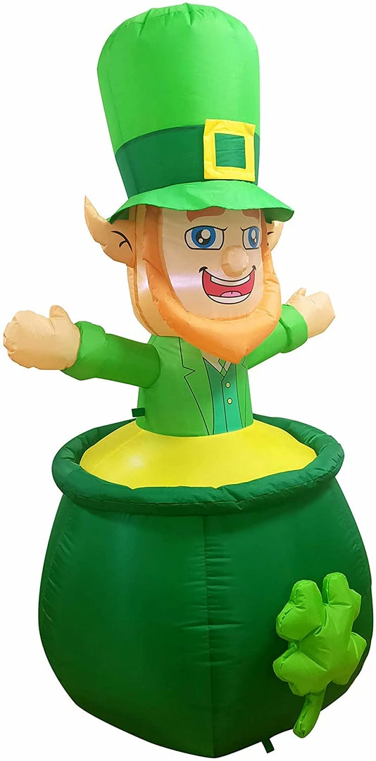 Joiedomi Inflatables Large St. Patrick's Day Inflatable Leprechaun In Cauldron Pot Of Gold Coin (6 Ft) 2 Joiedomi Inflatables Large St. Patrick's Day Inflatable Leprechaun In Cauldron Pot Of Gold Coin (6 Ft)