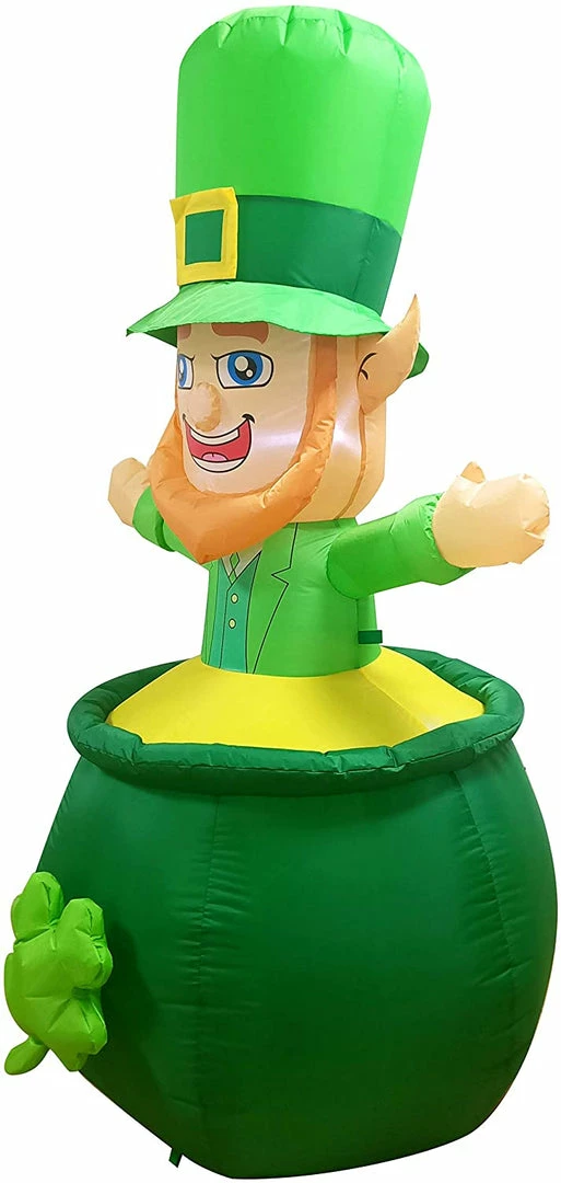 Joiedomi Inflatables Large St. Patrick's Day Inflatable Leprechaun In Cauldron Pot Of Gold Coin (6 Ft) 3 Joiedomi Inflatables Large St. Patrick's Day Inflatable Leprechaun In Cauldron Pot Of Gold Coin (6 Ft)
