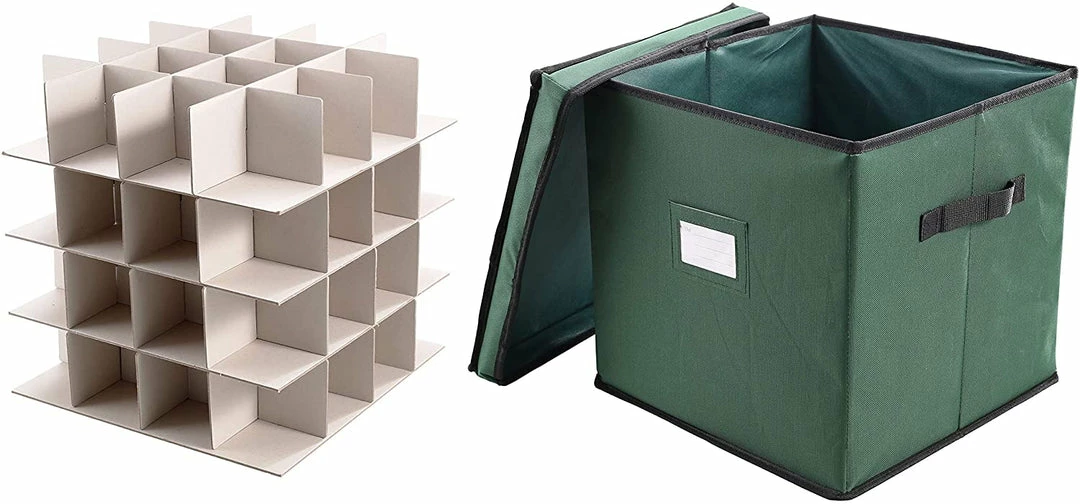 Joiedomi Organizer & Storage Christmas Ornament Storage Box With Adjustable Dividers 4 Joiedomi Organizer & Storage Christmas Ornament Storage Box With Adjustable Dividers