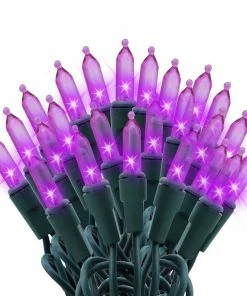Joiedomi 100-count Purple LED Green Wire Lights All Holiday Decor