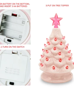 Joiedomi All Holiday Decor 7¡± Ceramic Christmas Tree (Pink) 9 Joiedomi All Holiday Decor 7¡± Ceramic Christmas Tree (Pink)