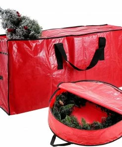 Joiedomi Organizer & Storage Red 48¡± Christmas Tree And 30¡± Wreath Storage