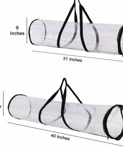 Joiedomi Clear Gift Wrap Organizers Set (Black) 2 Pack