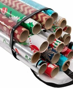 Joiedomi Clear Gift Wrap Organizers Set (Black) 2 Pack