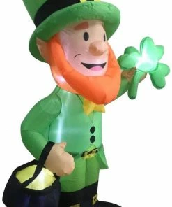 Joiedomi Large St. Patrick's Standing Leprechaun Inflatable (6 Ft)