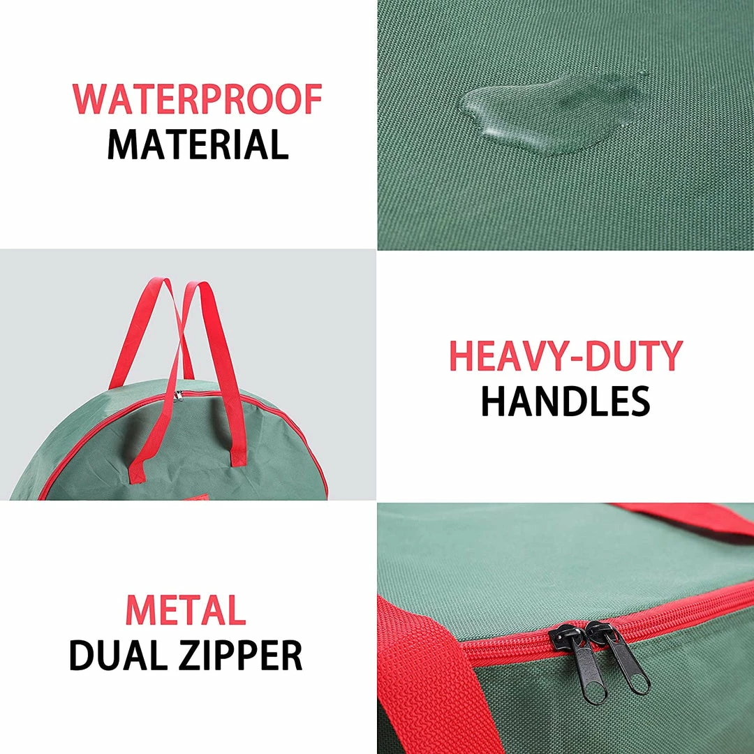 Joiedomi Organizer & Storage 2 Pack Wreath Storage Bag 3 Joiedomi Organizer & Storage 2 Pack Wreath Storage Bag