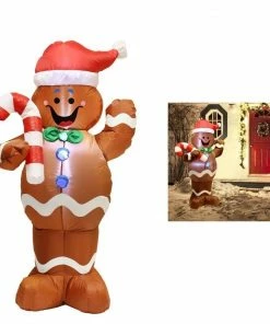 Joiedomi Tall Gingerbread Man Inflatable (5 Ft)