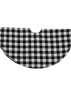 Joiedomi All Holiday Decor 48¡± Buffalo White Plaid Christmas Tree Skirt