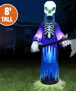 Joiedomi 8 Feet Halloween Inflatable Floating Head Reaper Inflatables