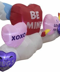 Joiedomi Large Long Hearts Patch Valentine Inflatable (6 Ft)