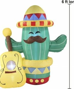 Joiedomi Large Inflatable Decoration Cinco De Mayo Cactus Guitar (6 Ft) Inflatables 6 Joiedomi Large Inflatable Decoration Cinco De Mayo Cactus Guitar (6 Ft) Inflatables