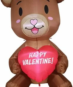 Joiedomi Inflatables Tall Teddy Bear With Heart Valentine Inflatable (5ft)