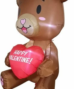 Joiedomi Inflatables Tall Teddy Bear With Heart Valentine Inflatable (5ft)