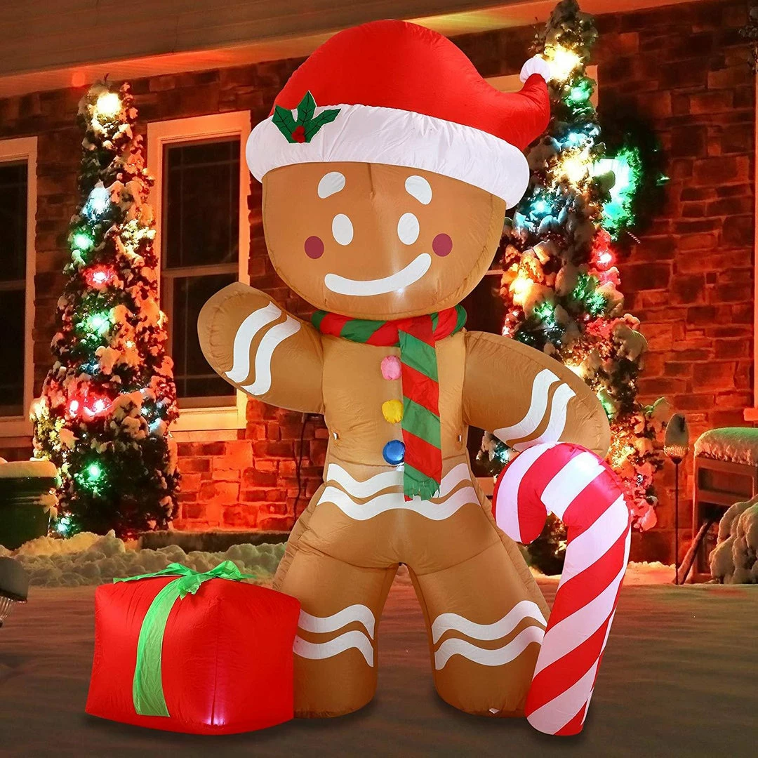 Joiedomi Jumbo Gingerbread Man Inflatable (8 Ft) Inflatables 1 Joiedomi Jumbo Gingerbread Man Inflatable (8 Ft) Inflatables