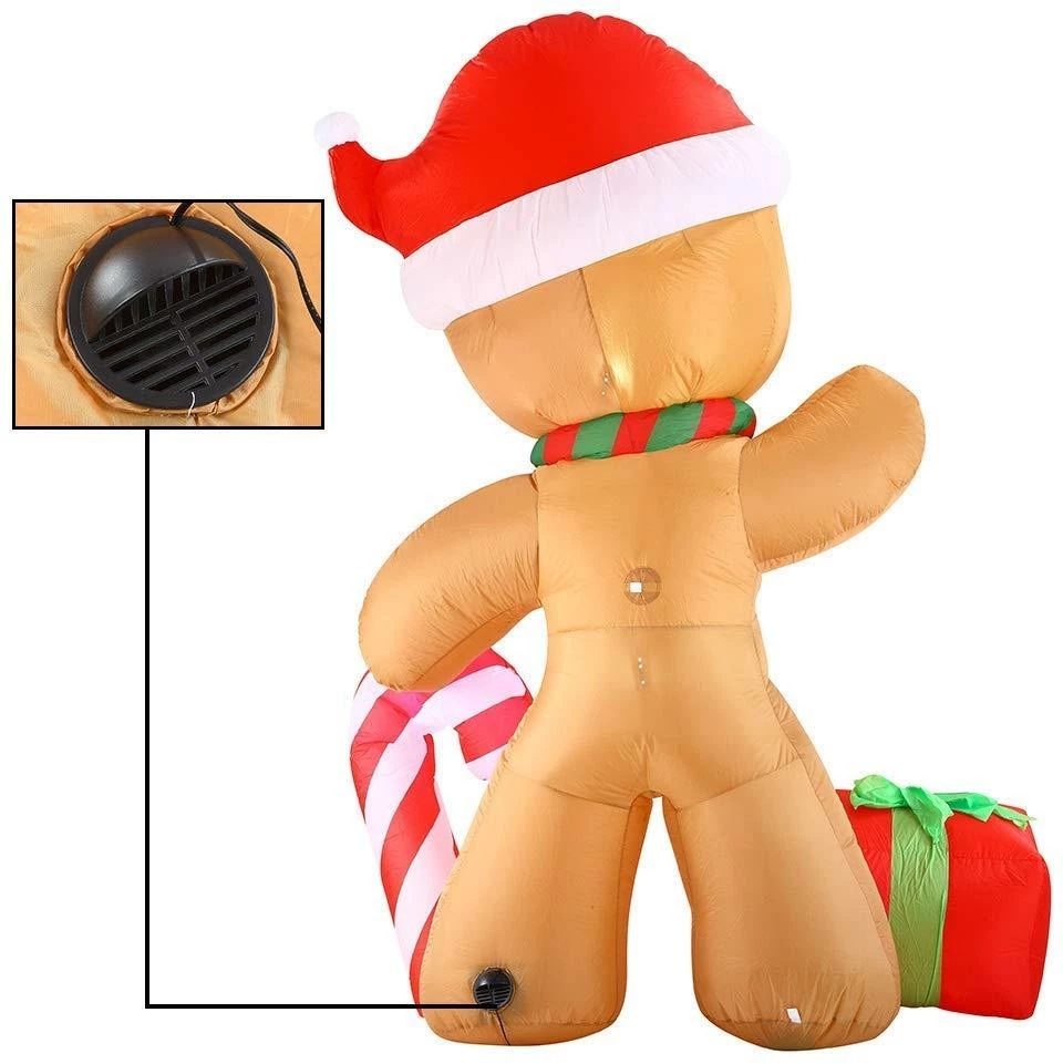 Joiedomi Jumbo Gingerbread Man Inflatable (8 Ft) Inflatables 5 Joiedomi Jumbo Gingerbread Man Inflatable (8 Ft) Inflatables