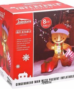 Joiedomi Jumbo Gingerbread Man Inflatable (8 Ft) Inflatables 13 Joiedomi Jumbo Gingerbread Man Inflatable (8 Ft) Inflatables