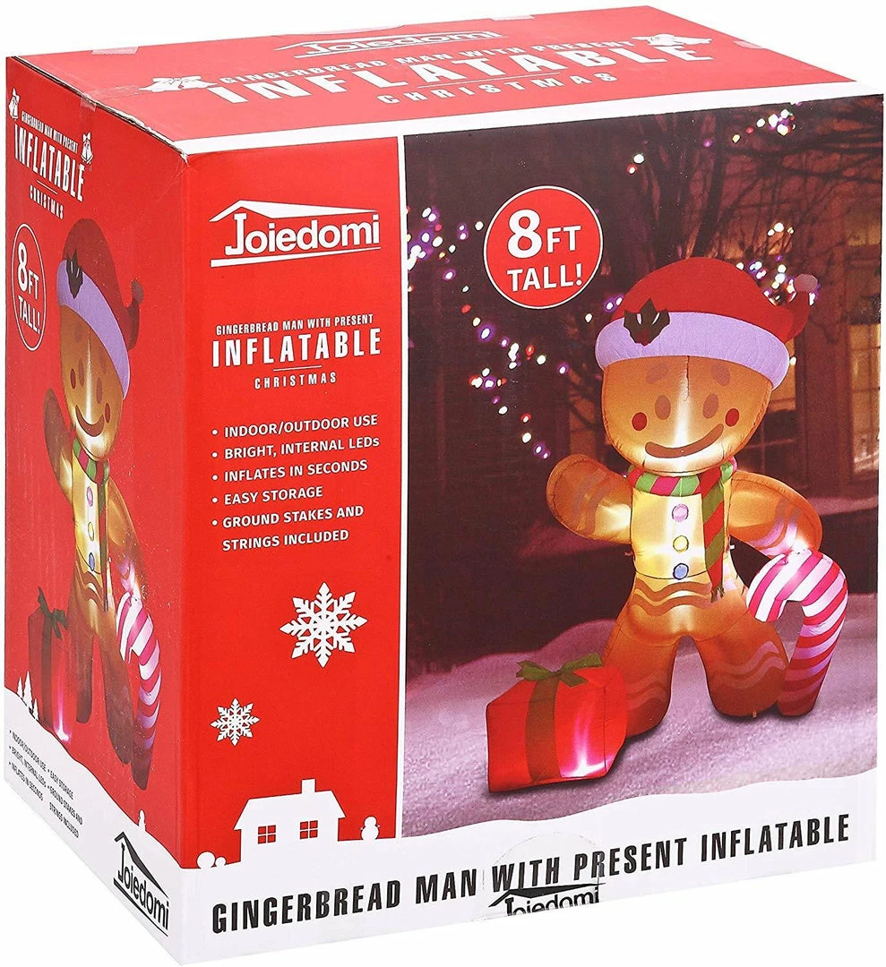 Joiedomi Jumbo Gingerbread Man Inflatable (8 Ft) Inflatables 7 Joiedomi Jumbo Gingerbread Man Inflatable (8 Ft) Inflatables