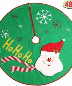 Joiedomi All Holiday Decor 48'' Christmas Tree Skirt (Santa)